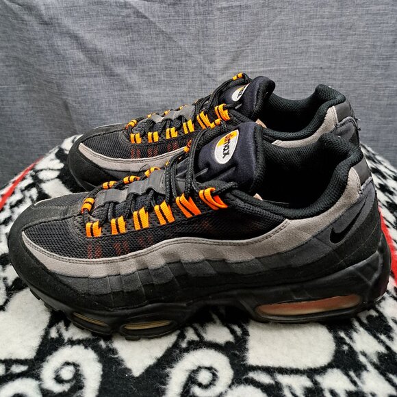 Size 11.5 NIKE Air Max 95 Halloween Black Orange Men Sneakers 609048-054